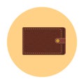 Brown leather wallet for storing money